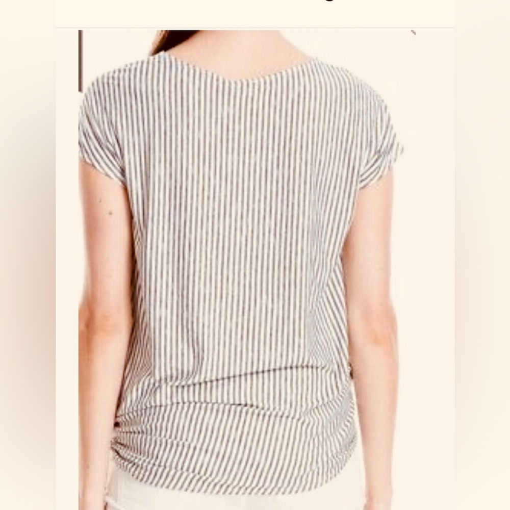 Max Studio Tie-Front Short Sleeve Top/Tunic - Picture 3 of 13